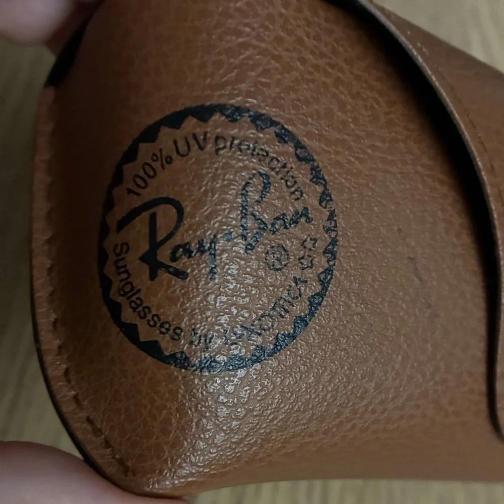 Ray-Ban Brown Leather Sunglasses Case